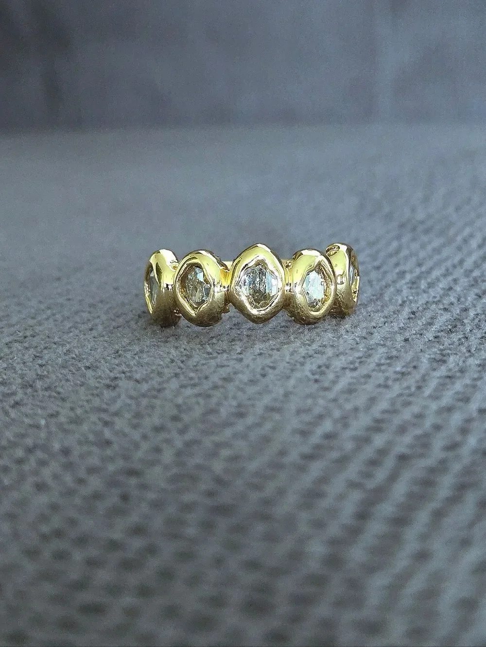 ✨️HP✨️ Alexis Bittar Molten Gold💛 with Clear Crystals💎 Ring💍 - NWT